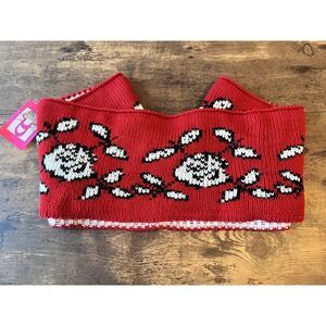 NWT Betsey Johnson Retro Scarf Floral Girly Romantic Draped Holiday Twee Preppy